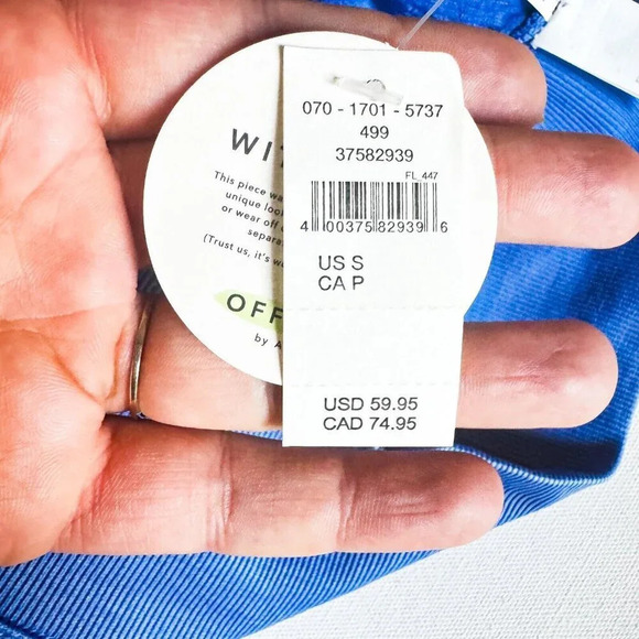 Offline by Aerie Seamless 7/8 Ribbed Leggings Blue Side Braided Detail S - Picture 13 of 13